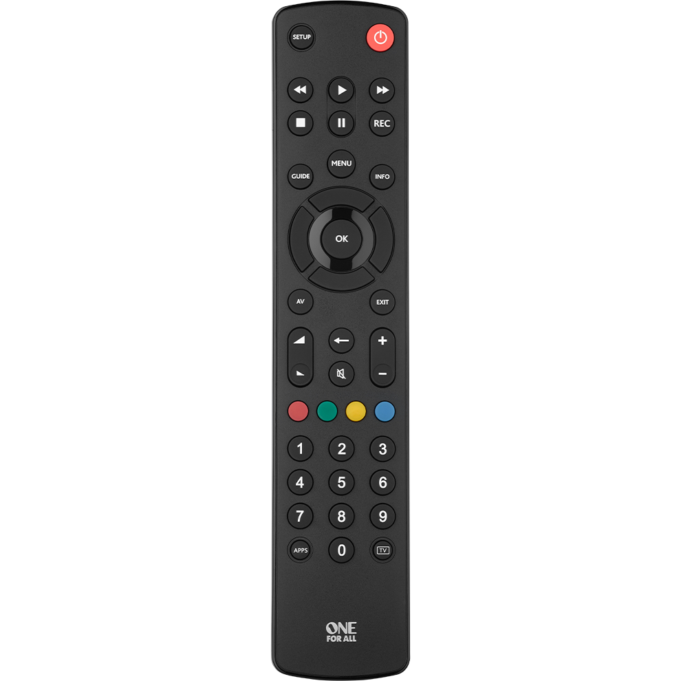 One For All Contour TV Replacement Remote Control - Black | URC1210 (7556633297084)