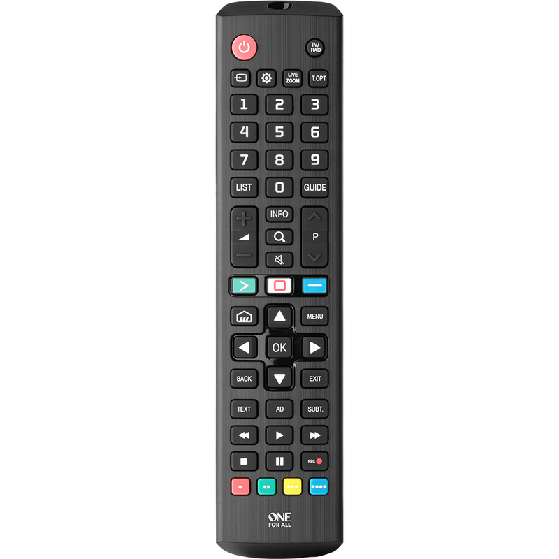 One For All LG TV Replacement Remote Control - Black | URC4911 (7556633198780)