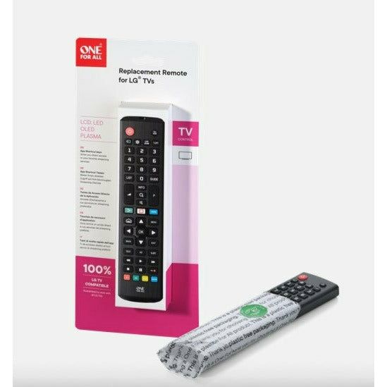 One For All LG TV Replacement Remote Control - Black | URC4911 (7556633198780)