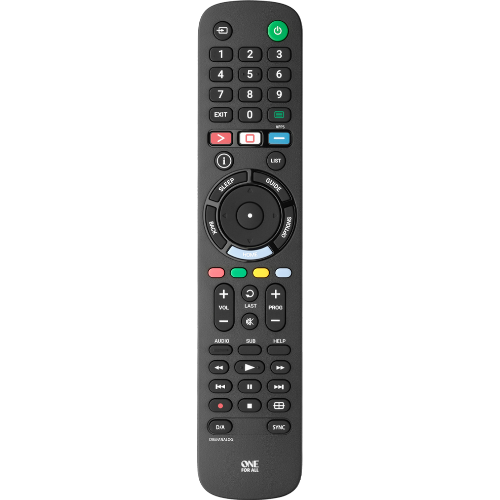 One For All Sony TV Replacement Remote Control - Black | URC4912 (7556633166012)
