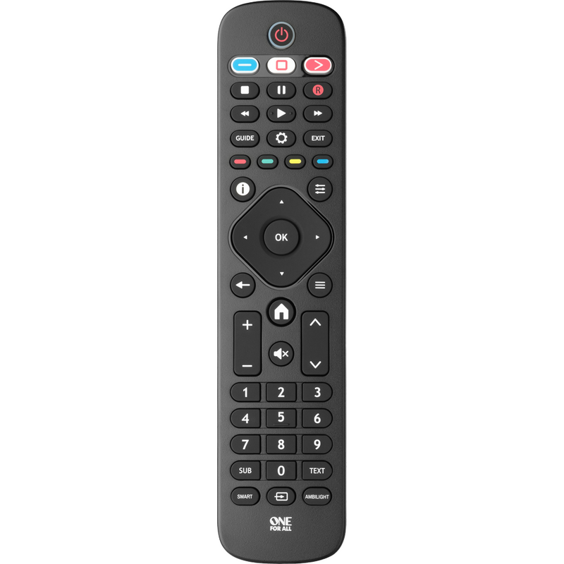 One For All Philips TV Replacement Remote Control - Black | URC4913 (7623366017212)
