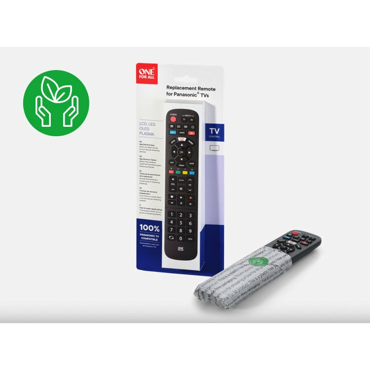 One For All Panasonic TV Replacement Remote Control - Black | URC4914 (7623365984444)