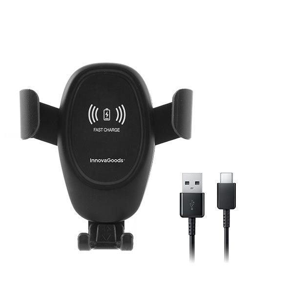 InnovaGoods Wolder Mobile Holder with Wireless Charger - Black | 815974 from Innovagoods - DID Electrical