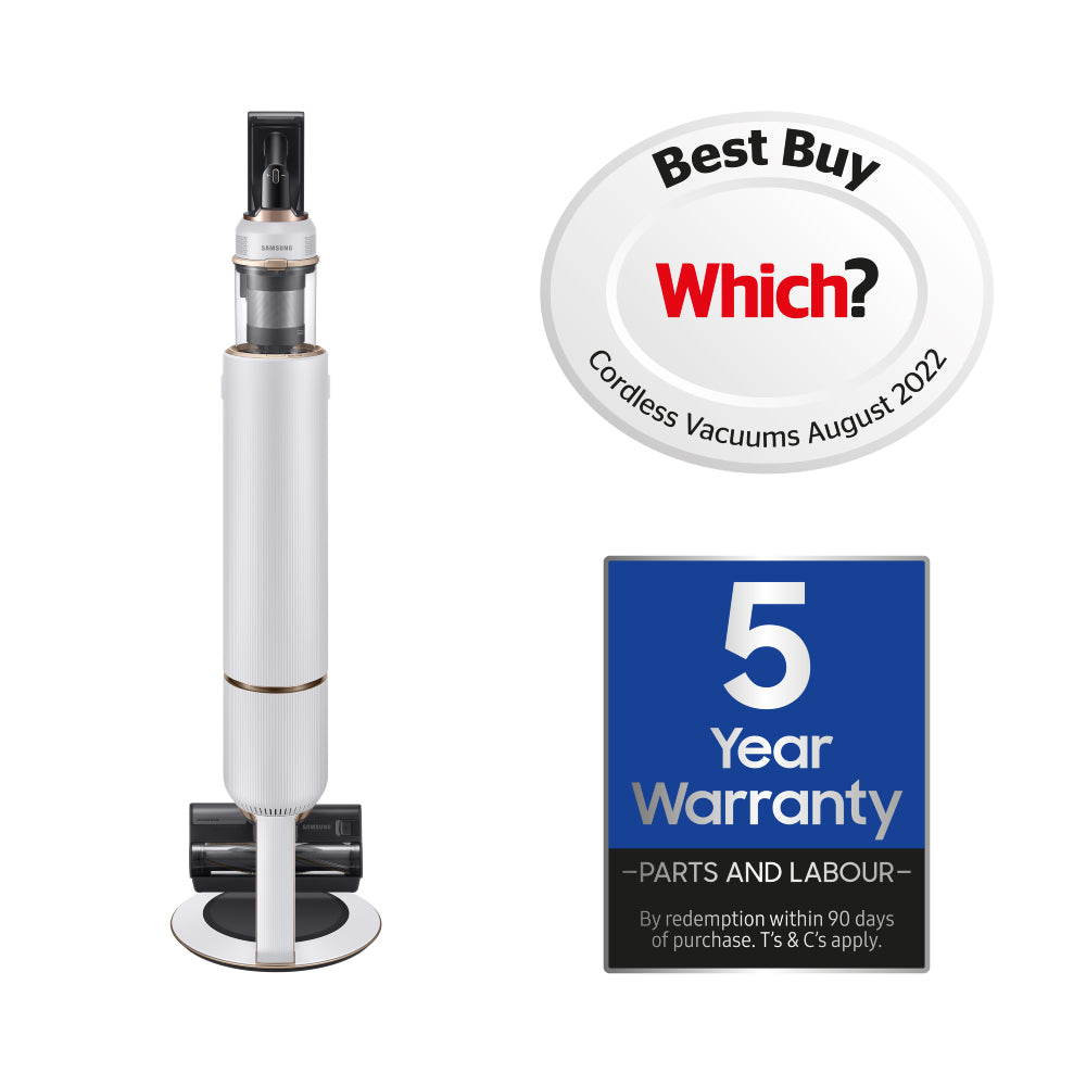 Samsung Bespoke Jet Cordless Vacuum Cleaner - Misty White | VS20A95823W/EU from Samsung - DID Electrical