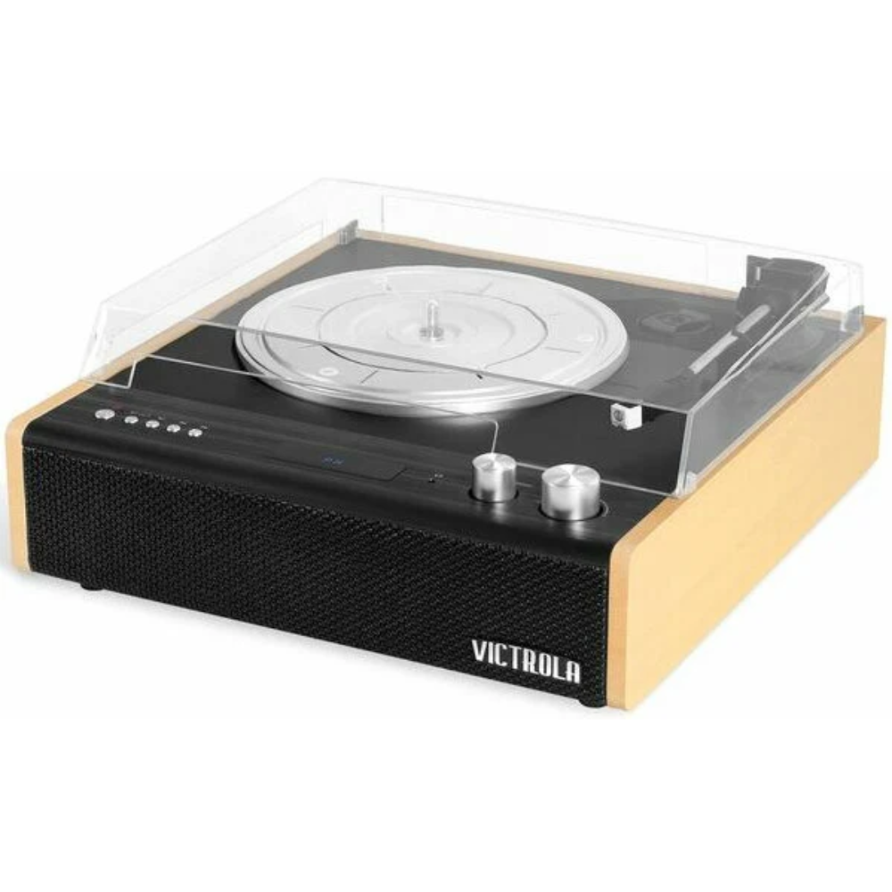 Victrola Eastwood Portable Dual Bluetooth Turntable - Bamboo &amp; Black | VTA-72-BAM-EU (7673033261244)