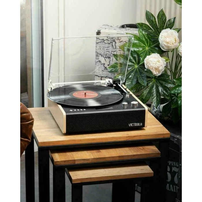 Victrola Eastwood Portable Dual Bluetooth Turntable - Bamboo &amp; Black | VTA-72-BAM-EU (7673033261244)