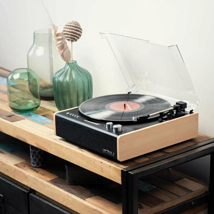 Victrola Eastwood Portable Dual Bluetooth Turntable - Bamboo &amp; Black | VTA-72-BAM-EU (7673033261244)