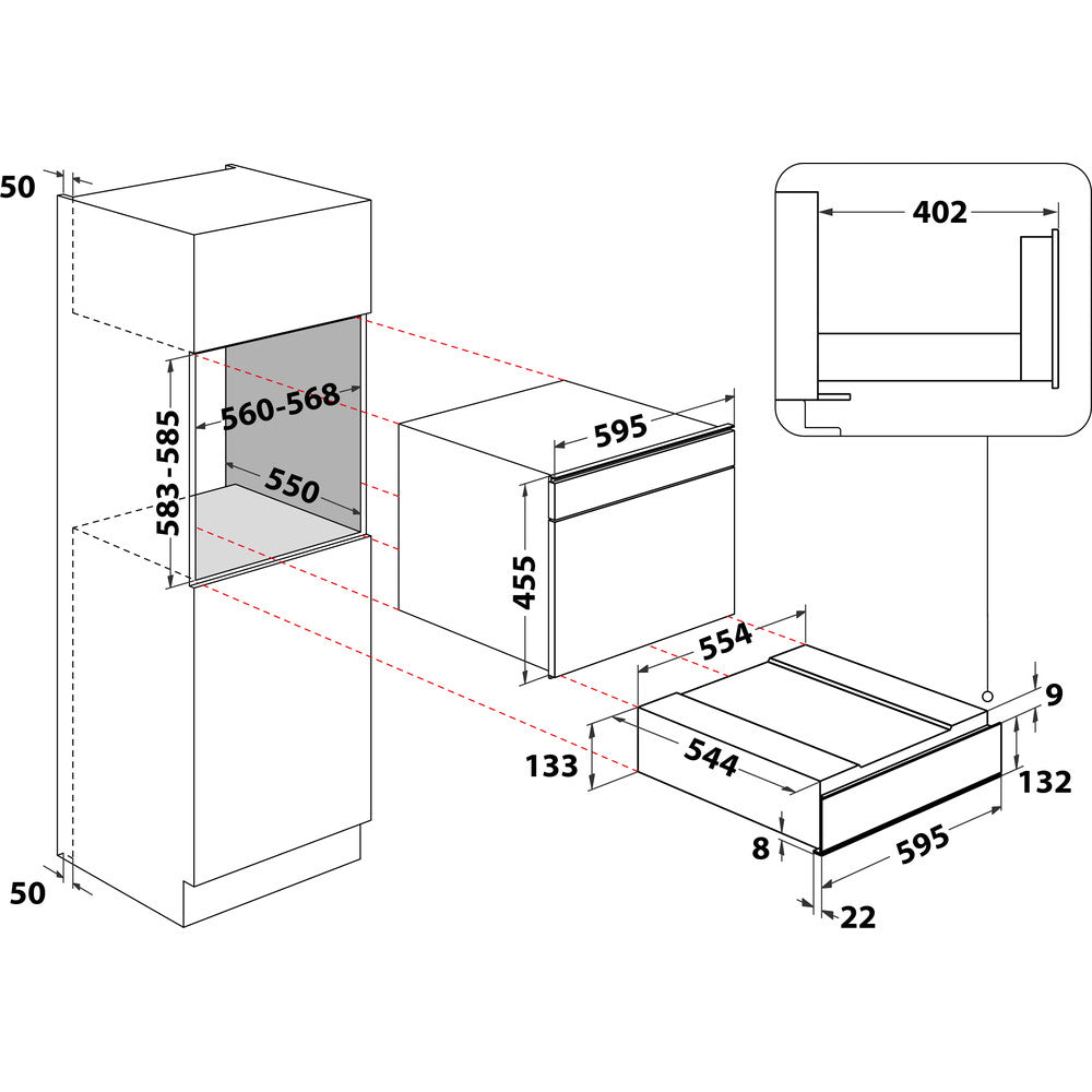 Whirlpool Platewarmer Built-In Warming Drawers - Inox | WD142IX from Whirlpool - DID Electrical