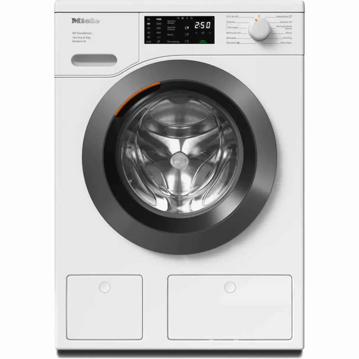 Miele 8KG 1400 Spin Freestanding Washing Machine - Lotus White | WED 665 (7567990194364)