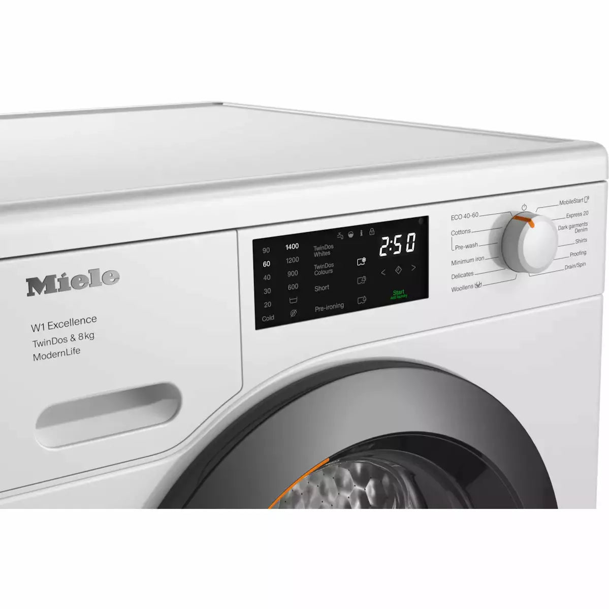 Miele 8KG 1400 Spin Freestanding Washing Machine - Lotus White | WED 665 (7567990194364)