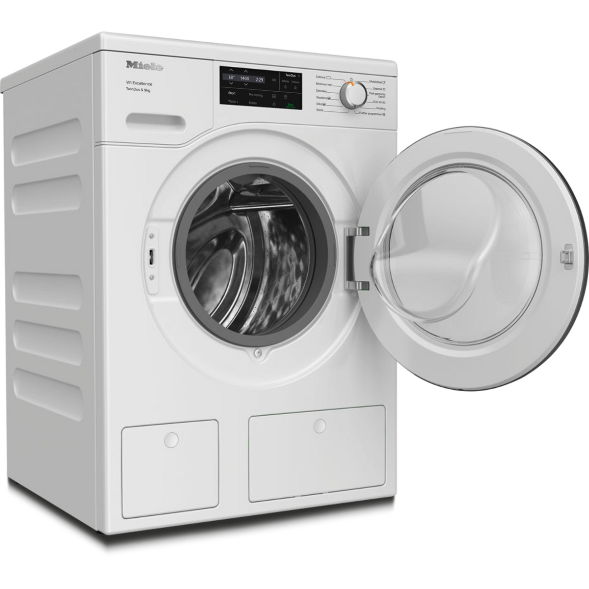 Miele 9KG 1400 Spin TwinDos Freestanding Washing Machine - Lotus White | WEG 665 from Miele - DID Electrical