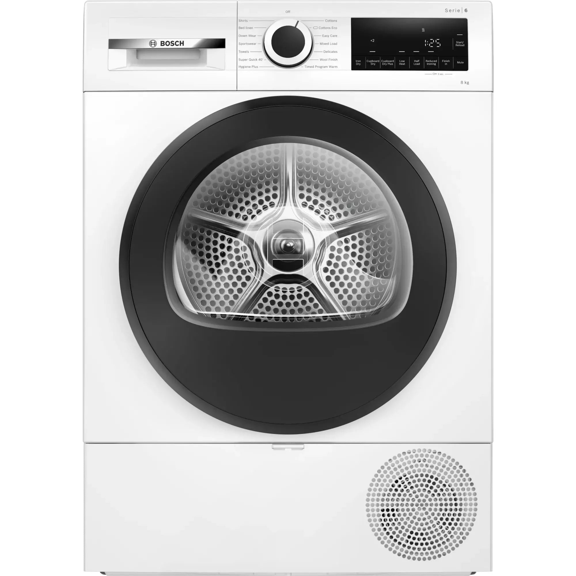 Bosch Series 6 8KG Freestanding Heat Pump Tumble Dryer - White | WQG233D8GB (7646105108668)