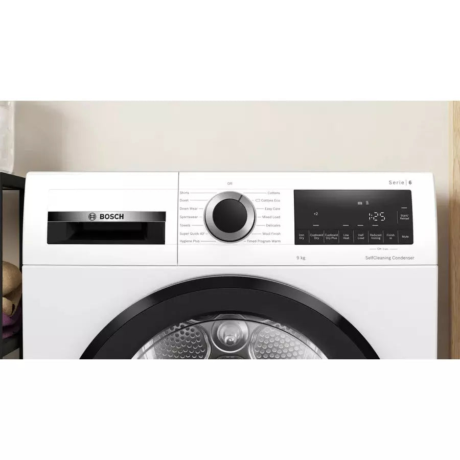 Bosch Series 6 9KG Freestanding Heat Pump Tumble Dryer - White | WQG24509GB from Bosch - DID Electrical