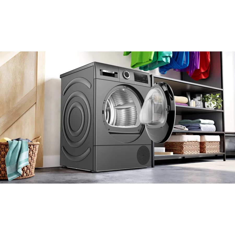 Bosch Series 6 9KG Freestanding Heat Pump Tumble Dryer - Cast Iron Grey | WQG245R9GB (7676731654332)