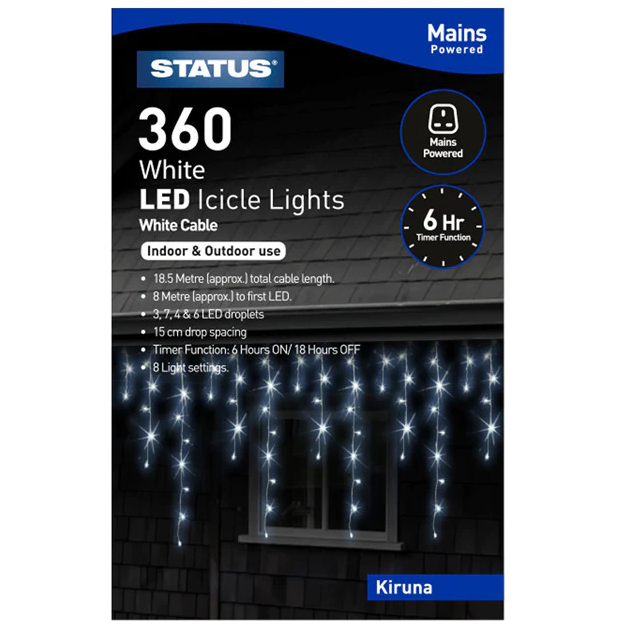 Status Kiruna 360 18.6M LED Multi Function Lights with Timer - Cool White | XKIRUA from Status - DID Electrical
