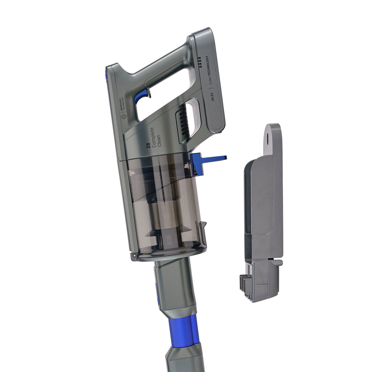 Zanussi 0.5L 3 in 1 Cordless Rechargeable Stick Vacuum Cleaner - Grey &amp; Blue (7608247025852)