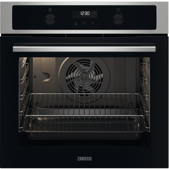 Zanussi Series 20 59.4CM Built-In Electric Single Oven - Stainless Steel | ZOCND7X1 (7548411216060)