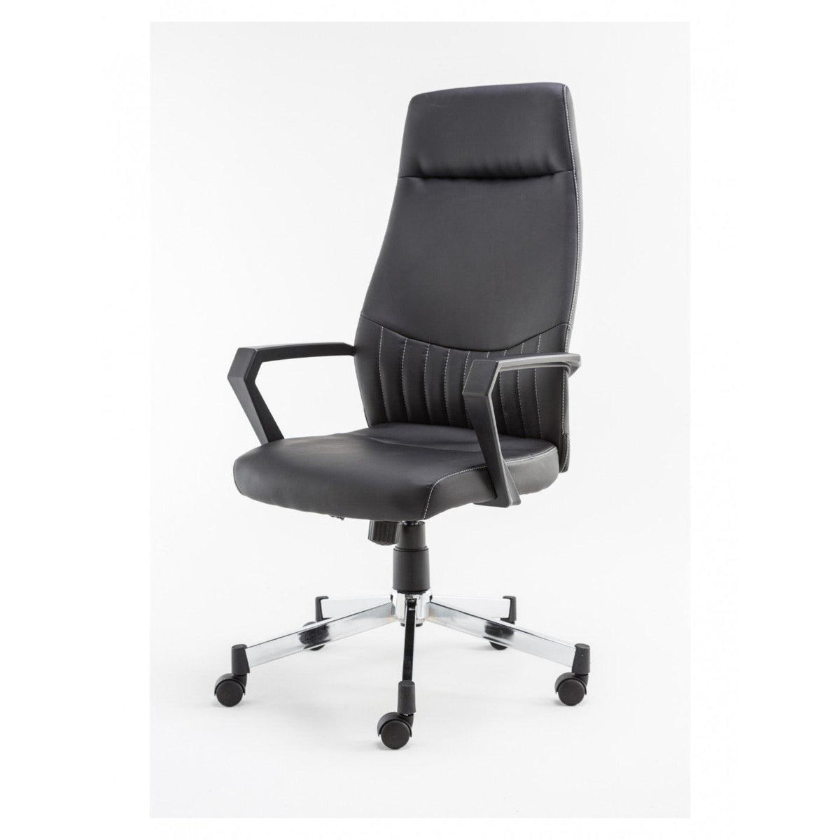 Alphason Brooklyn High Back Faux Leather Office Chair - Black | AOC3122HB-BLK from DID Electrical - guaranteed Irish, guaranteed quality service. (6890912940220)