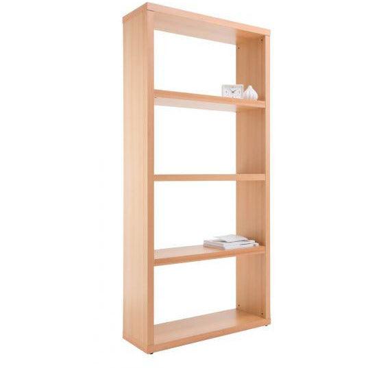 Alphason Maine Wide Bookcase - Beech | ABC4004-BE from DID Electrical - guaranteed Irish, guaranteed quality service. (6977494876348)
