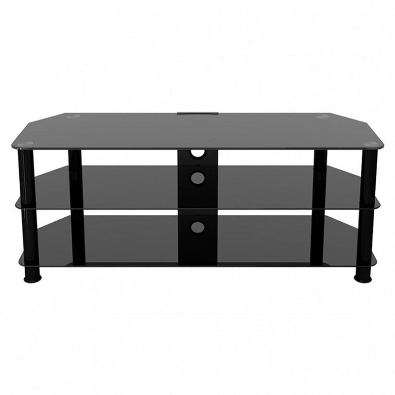 AVF Classic Corner Glass TV Stand for Up to 60" TV - Black | SDC1250CMBB from DID Electrical - guaranteed Irish, guaranteed quality service. (6977489535164)