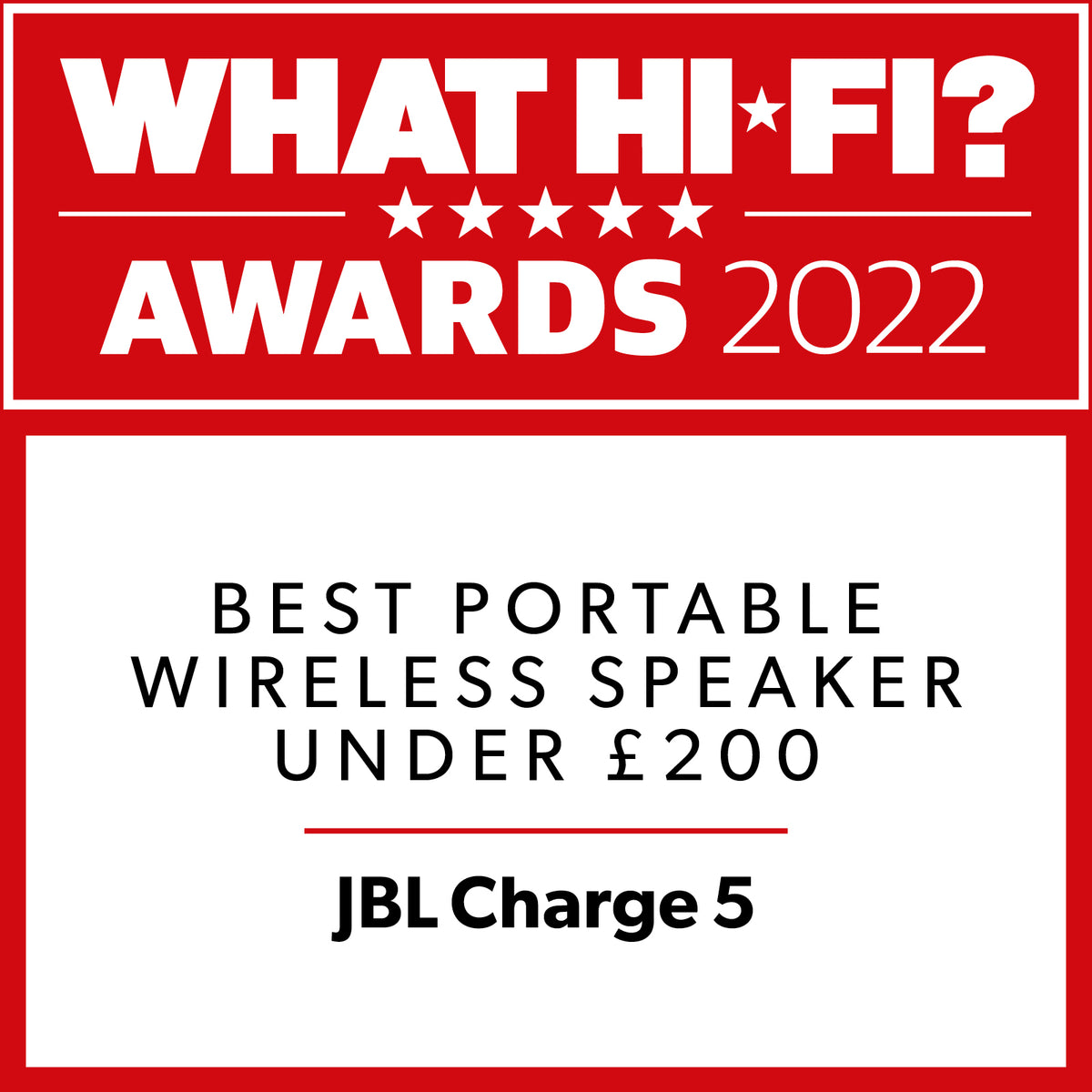 JBL Charge 5 Wireless Portable Waterproof Speaker with Built-in Powerbank - Red | JBLCHARGE5RED from JBL - DID Electrical