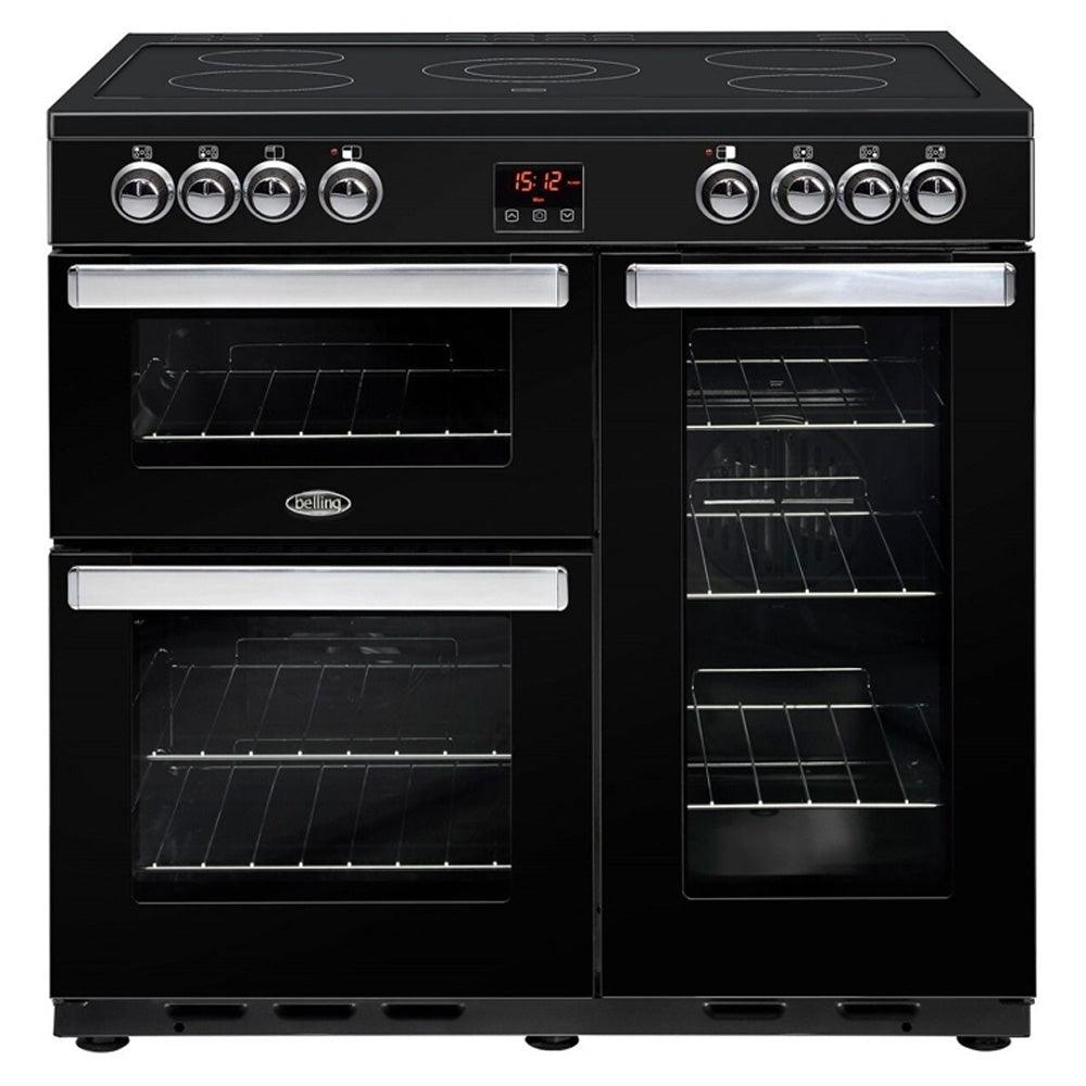 Belling Cookcentre 90cm Electric Range Cooker - Black | 90EBLK from DID Electrical - guaranteed Irish, guaranteed quality service. (6890774167740)