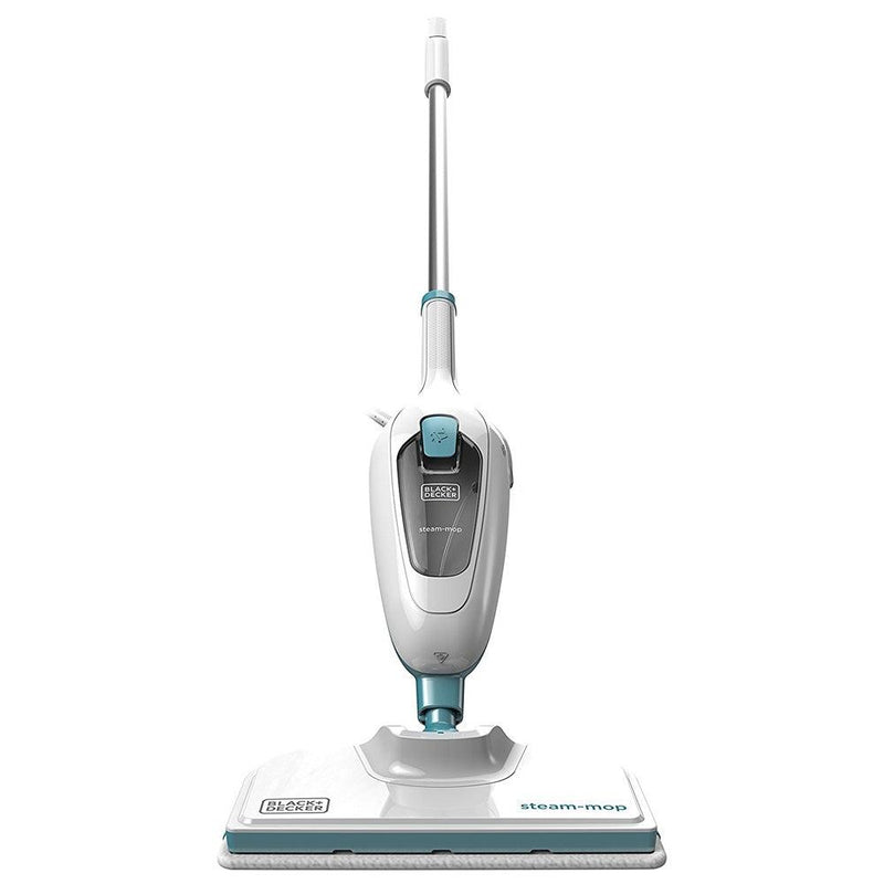 Black & Decker 1300W Steam Mop - White & Blue | FSM13E1-GB from DID Electrical - guaranteed Irish, guaranteed quality service. (6890771939516)