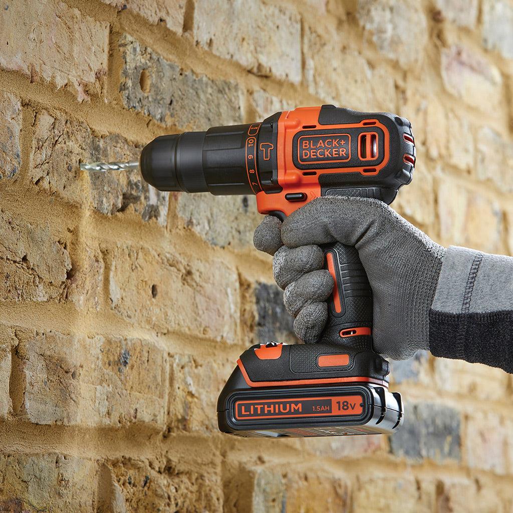 Black and Decker 18V Hammer Drill Kit | BCD700S2K-GB from DID Electrical - guaranteed Irish, guaranteed quality service. (6977663369404)