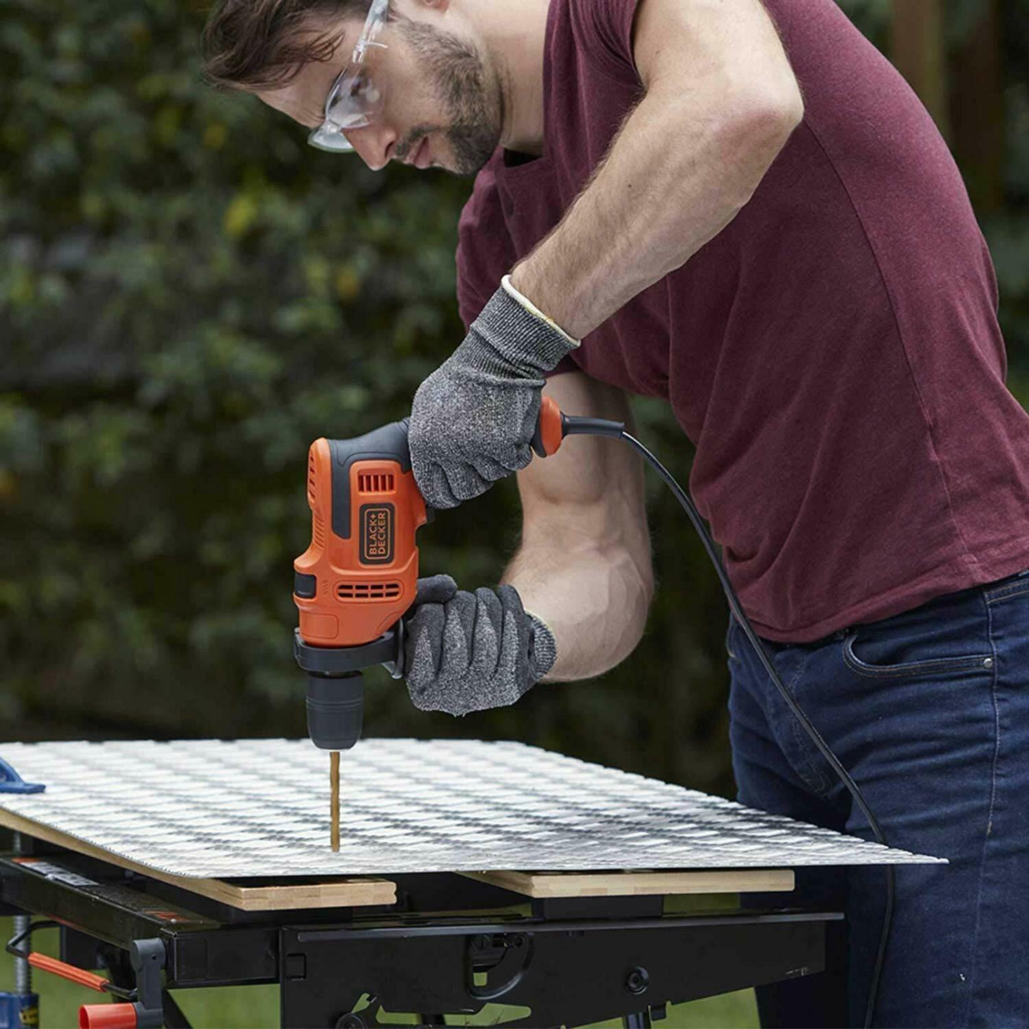 Black Decker 500W Corded Hammer Drill BEH200 GB