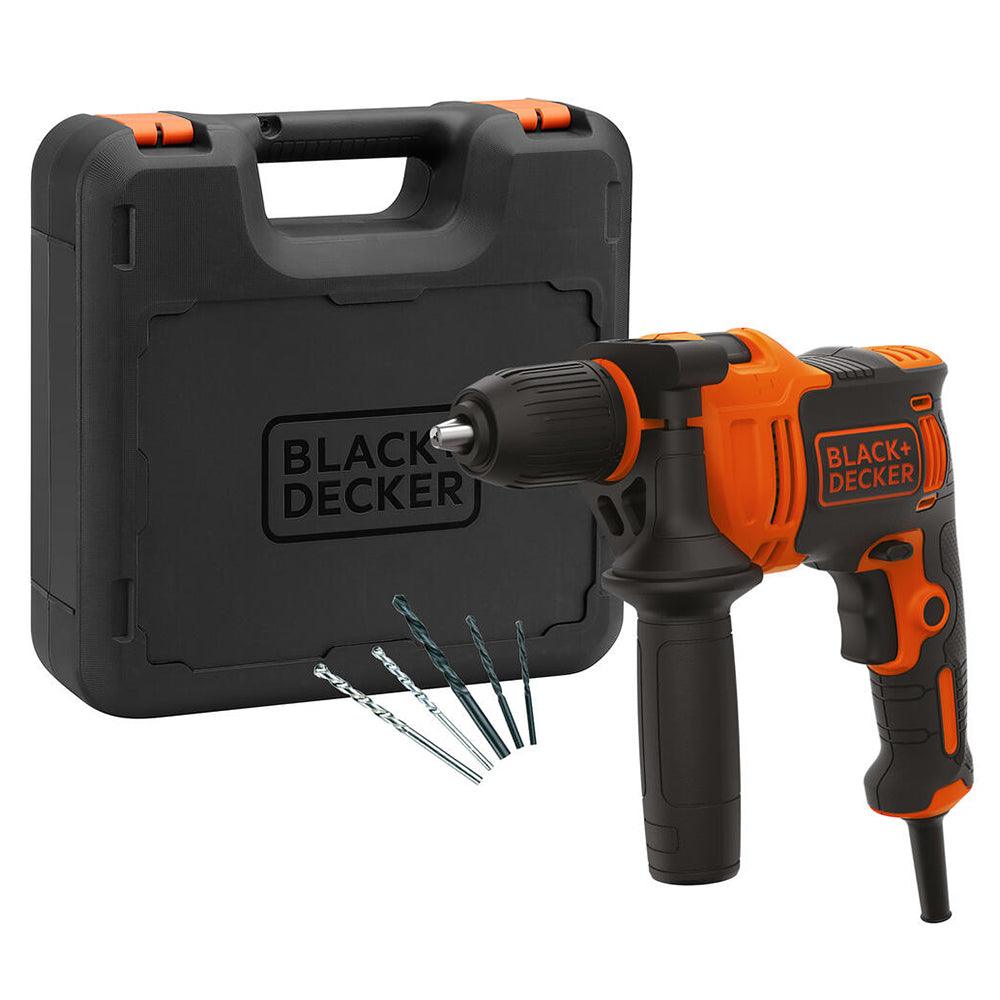 Black &amp; Decker 710W Hammer Drill Kit Box | BEH710K-GB from DID Electrical - guaranteed Irish, guaranteed quality service. (6977662910652)
