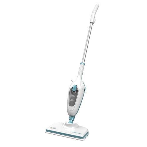 Black + Decor 1300W 5 in 1 Steam Mop - White &amp; Aqua | FSMH13E5-GB from DID Electrical - guaranteed Irish, guaranteed quality service. (6890860314812)