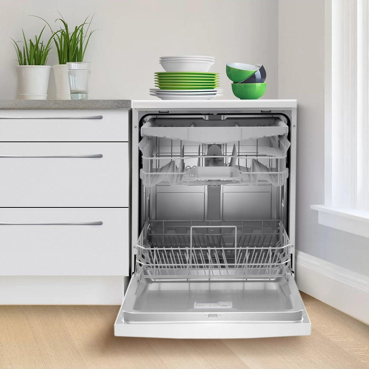 Bosch Serie 2 60CM Freestanding Dishwasher - White | SMS2HVW66G from DID Electrical - guaranteed Irish, guaranteed quality service. (6977669431484)