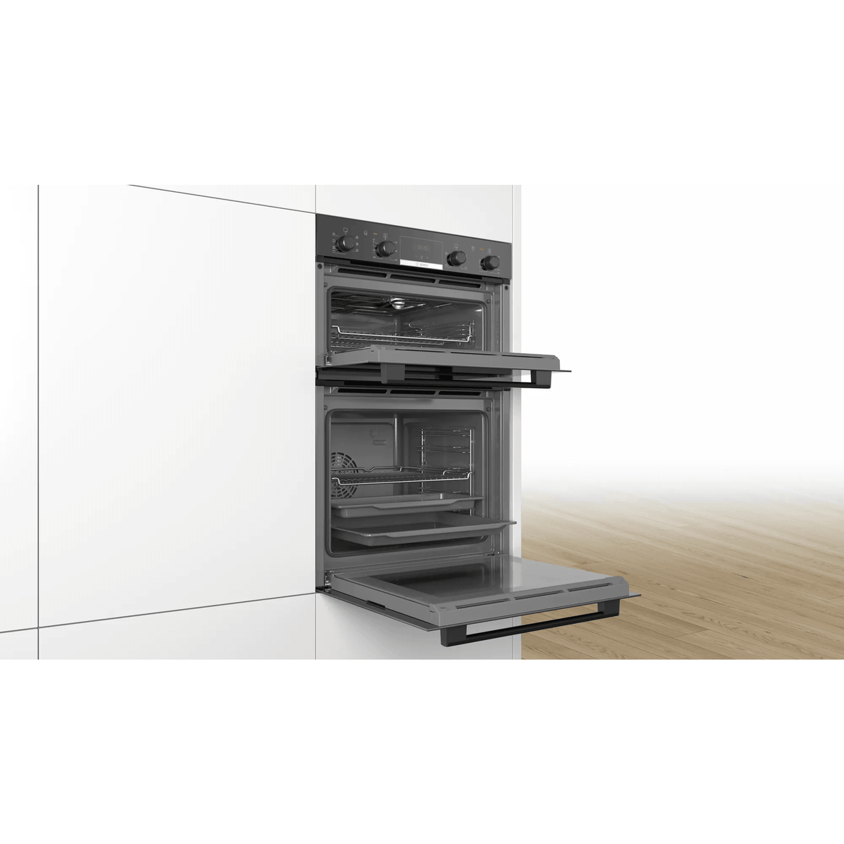 Bosch Serie 4 59.4CM Built-In Electric Double Oven - Black | MBS533BB0B (7494017908924)