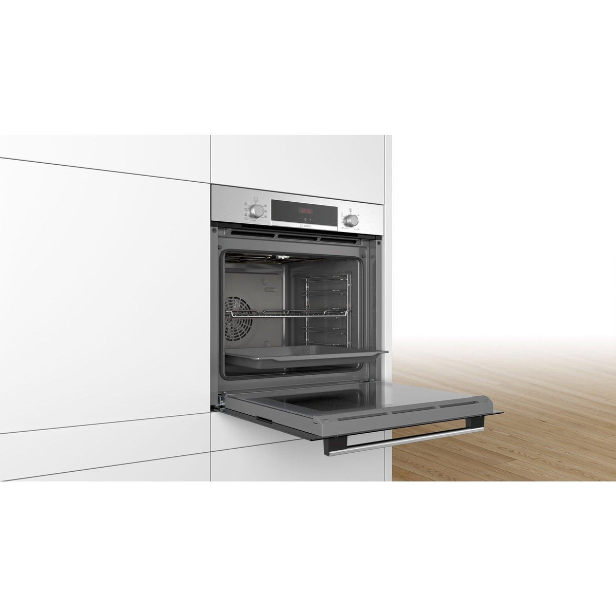 Bosch Serie 4 Built-In Multifunction Electric Single Oven - Stainless Steel | HBS534BS0B from DID Electrical - guaranteed Irish, guaranteed quality service. (6977414496444)