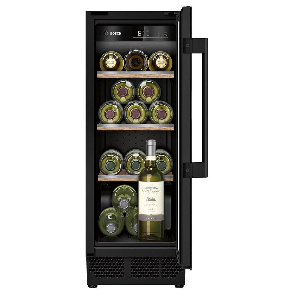 Bosch Serie 6 58L Built-Under Wine Cooler - Black | KUW20VHF0G from DID Electrical - guaranteed Irish, guaranteed quality service. (6977653702844)