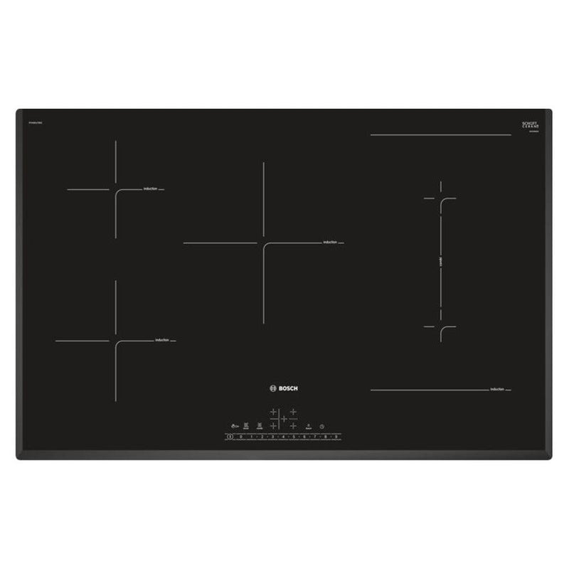 Bosch Serie 6 80cm Induction Hob - Black | PVW851FB5E from DID Electrical - guaranteed Irish, guaranteed quality service. (6890845339836)