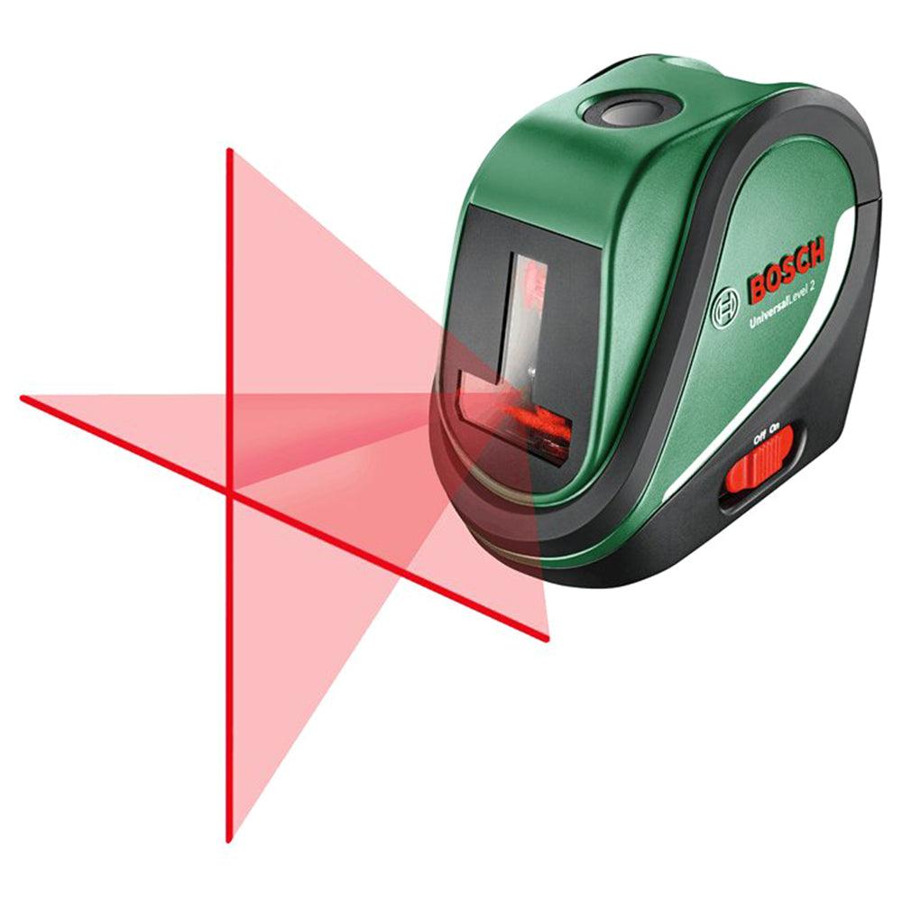 Bosch Universal Level 2 Cross Line Laser - Green | 0603663800 from DID Electrical - guaranteed Irish, guaranteed quality service. (6977563099324)
