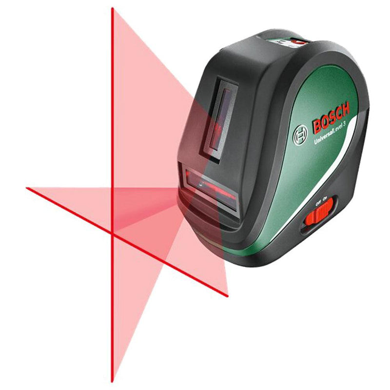 Bosch Universal Level 3 Cross Line Laser - Green | 0603663900 from DID Electrical - guaranteed Irish, guaranteed quality service. (6977563689148)