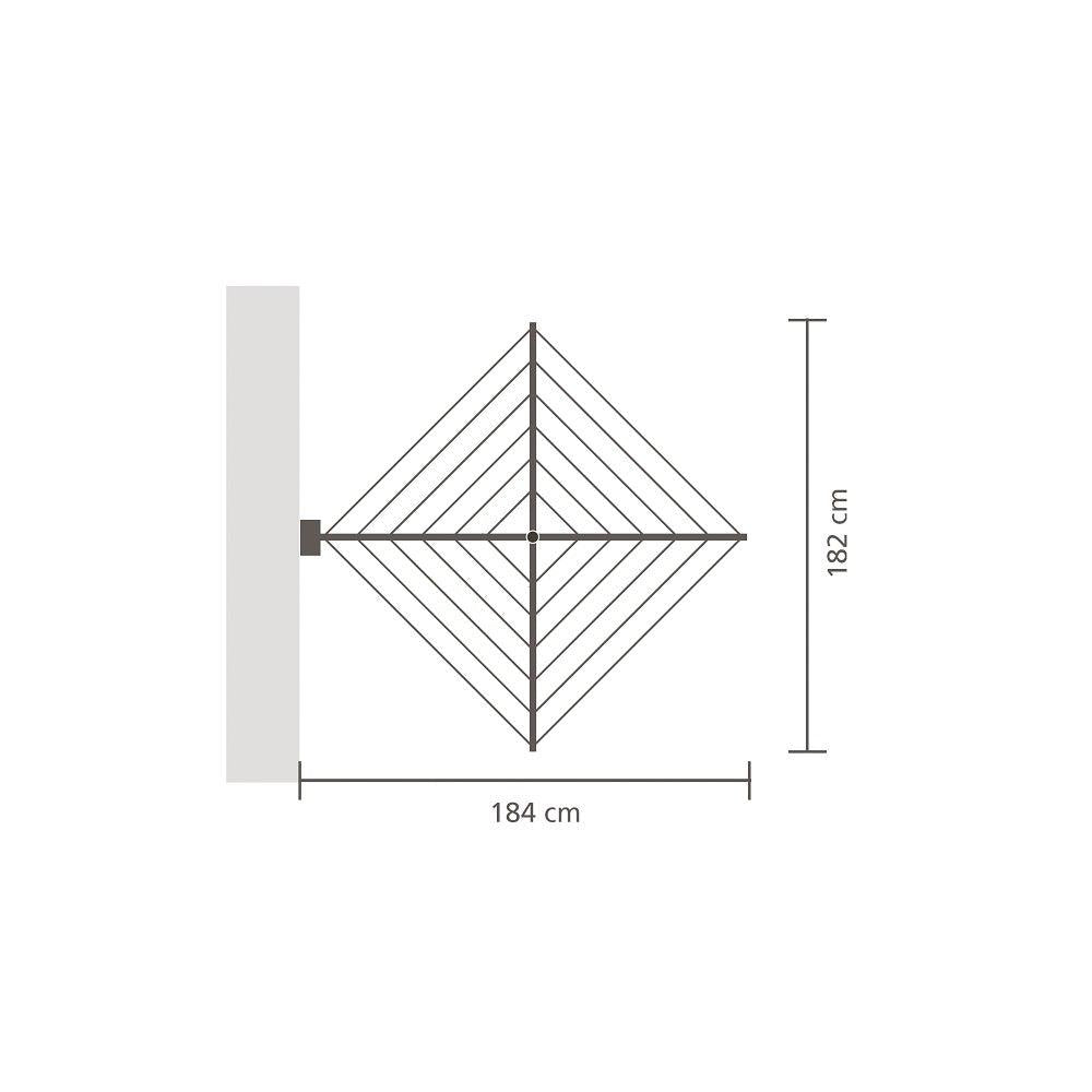 Brabantia 24M WallFix Dryer with Protection Cover - Metallic Grey | 375842 from DID Electrical - guaranteed Irish, guaranteed quality service. (6890920476860)