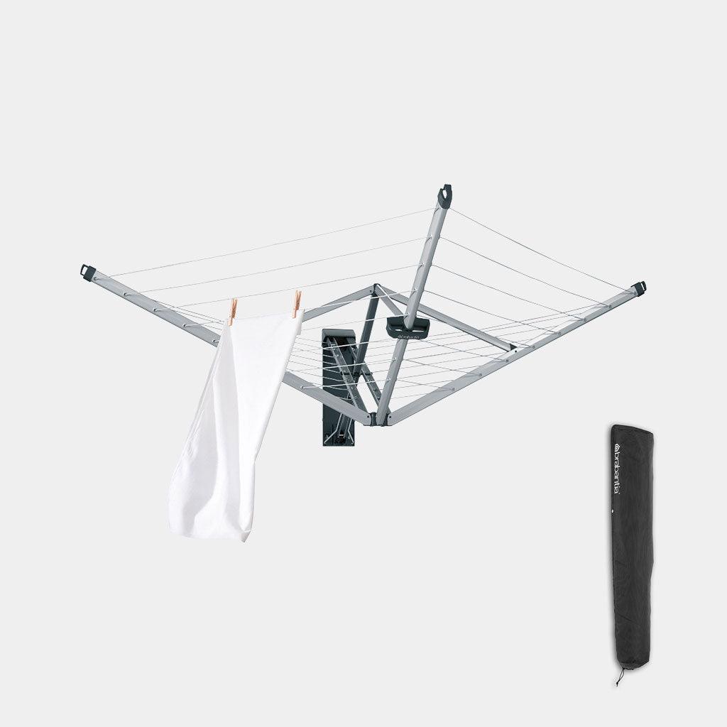 Brabantia 24M WallFix Dryer with Protection Cover - Metallic Grey | 375842 from DID Electrical - guaranteed Irish, guaranteed quality service. (6890920476860)