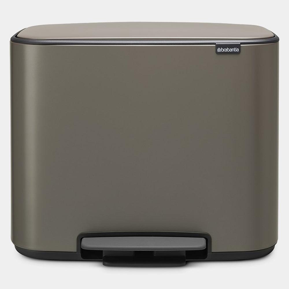 Brabantia 34L 2 Compartment Bo Pedal Bin - Platinum | 121203 from DID Electrical - guaranteed Irish, guaranteed quality service. (6977525612732)