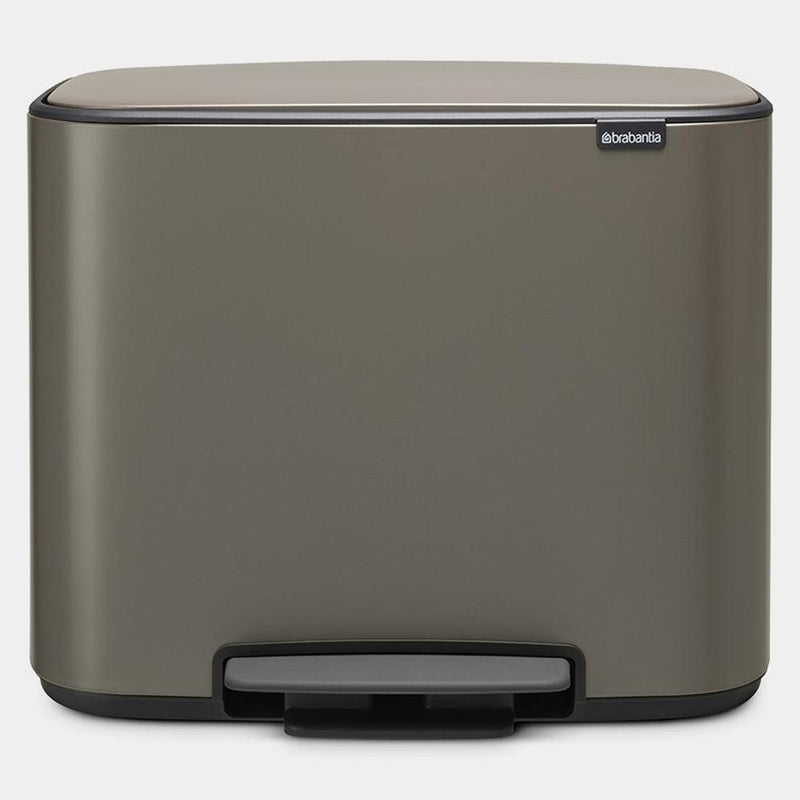 Brabantia 34L 2 Compartment Bo Pedal Bin - Platinum | 121203 from DID Electrical - guaranteed Irish, guaranteed quality service. (6977525612732)