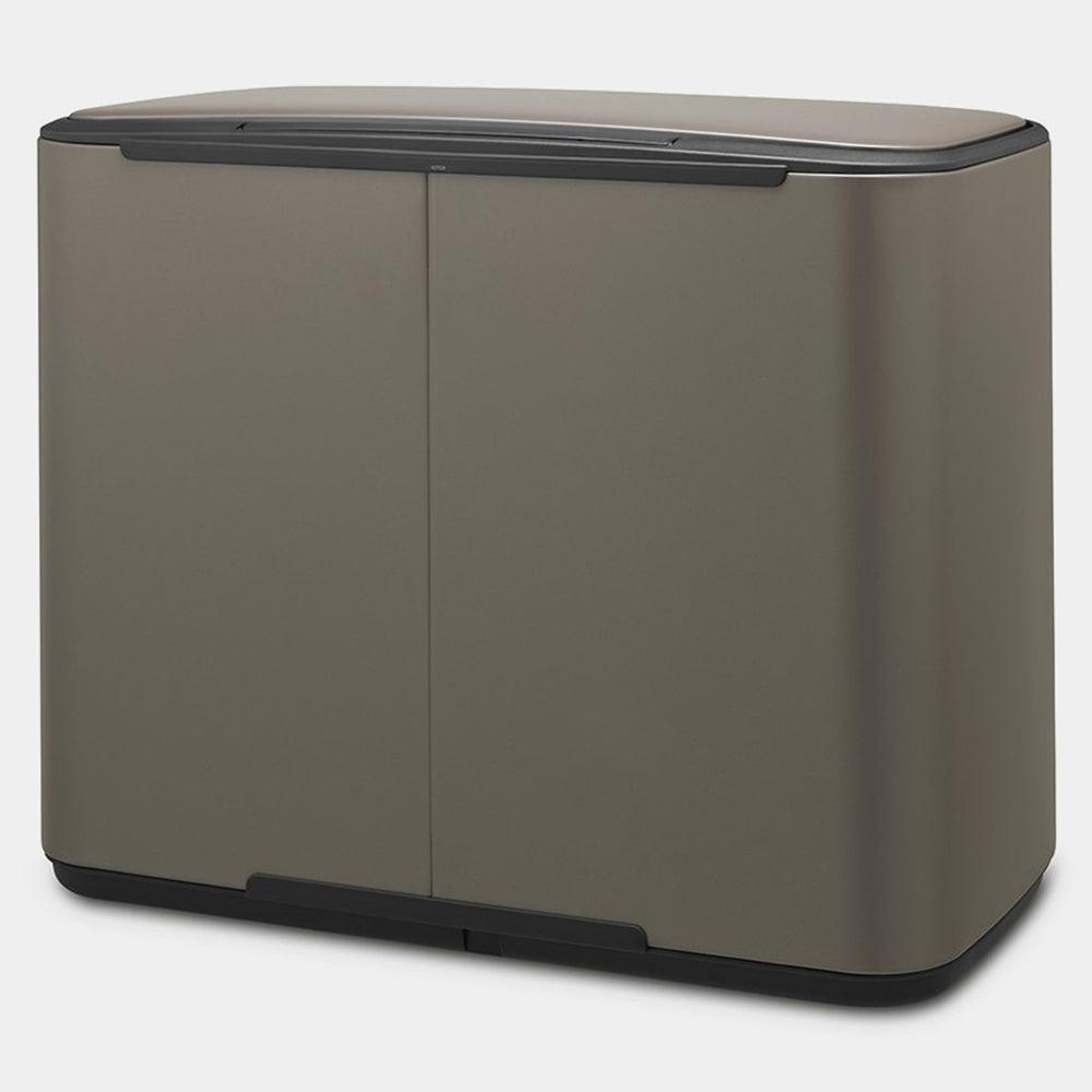 Brabantia 34L 2 Compartment Bo Pedal Bin - Platinum | 121203 from DID Electrical - guaranteed Irish, guaranteed quality service. (6977525612732)
