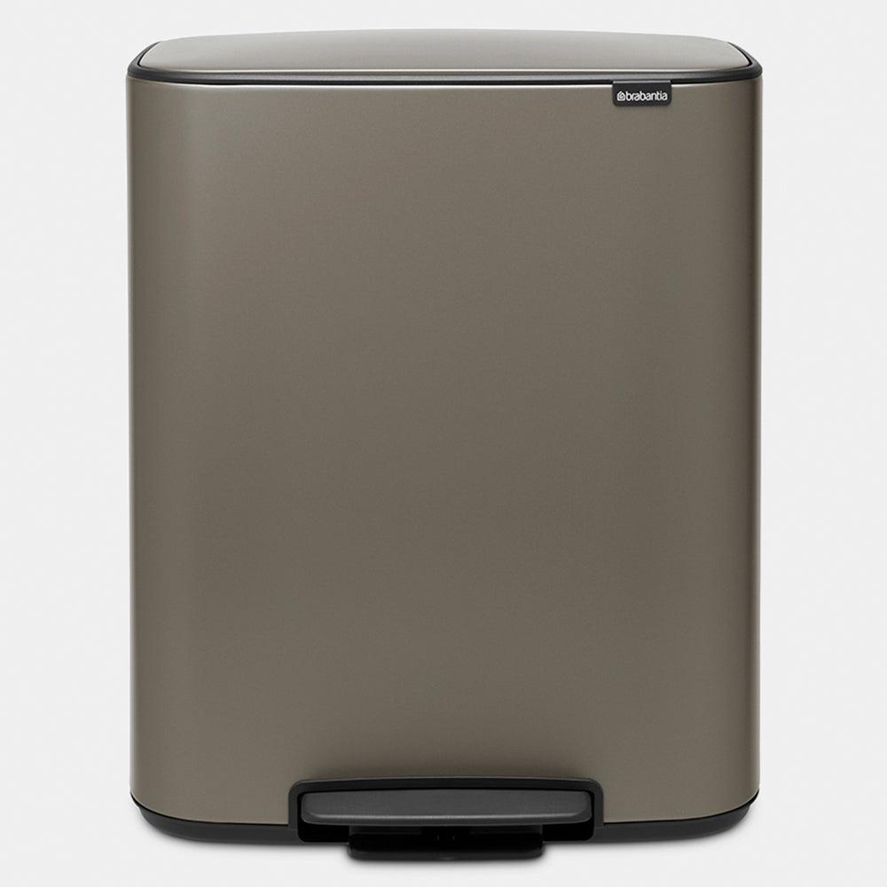 Brabantia 60L 2 Compartment Bo Pedal Bin - Platinum | 211546 from DID Electrical - guaranteed Irish, guaranteed quality service. (6977525448892)