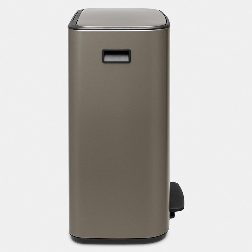 Brabantia 60L 2 Compartment Bo Pedal Bin - Platinum | 211546 from DID Electrical - guaranteed Irish, guaranteed quality service. (6977525448892)
