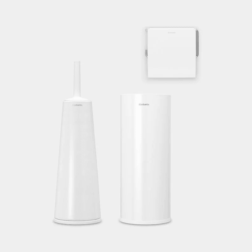 Brabantia Toilet Accessory Set of 3 - White | 280627 (7510350463164)
