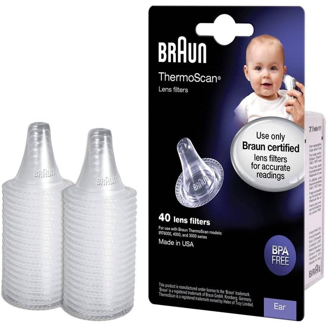 Braun LF40 ThermoScan Lens Filter Refills for Ear Thermometers - Pack of 40 | 12-C (7492931584188)