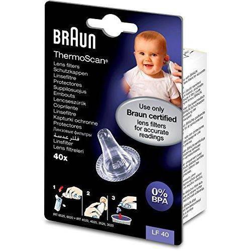 Braun LF40 ThermoScan Lens Filter Refills for Ear Thermometers - Pack of 40 | 12-C (7492931584188)