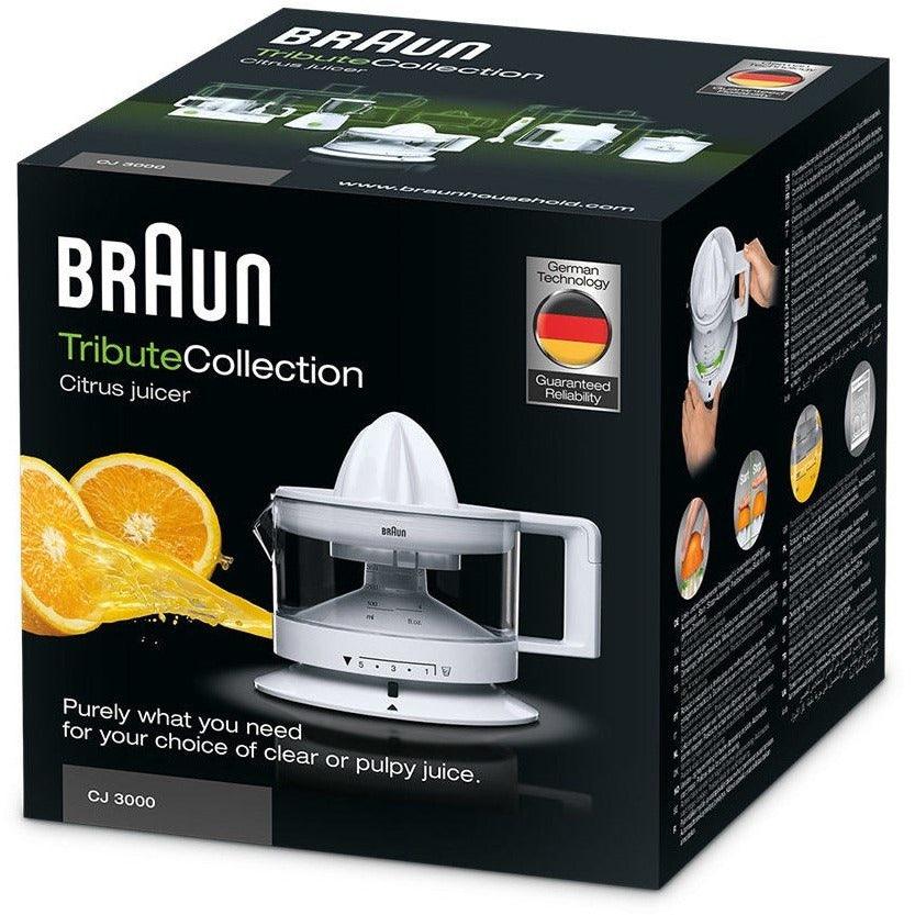 Braun Tribute Collection 20W Citrus Juicer - White | CJ3000 from DID Electrical - guaranteed Irish, guaranteed quality service. (6890746216636)