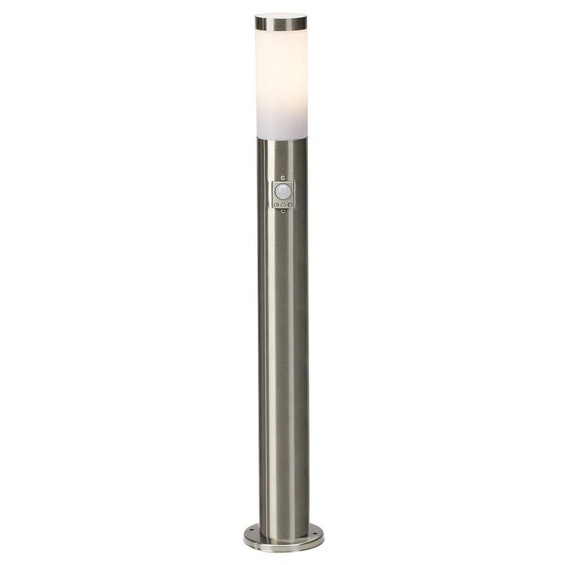 Brilliant 1 Light 20W Chorus Floor Lamp with Motion Detector - Stainless Steel | 43699/82 from DID Electrical - guaranteed Irish, guaranteed quality service. (6977599668412)